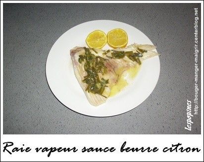 recette de raie vapeur sauce beurre-citron
