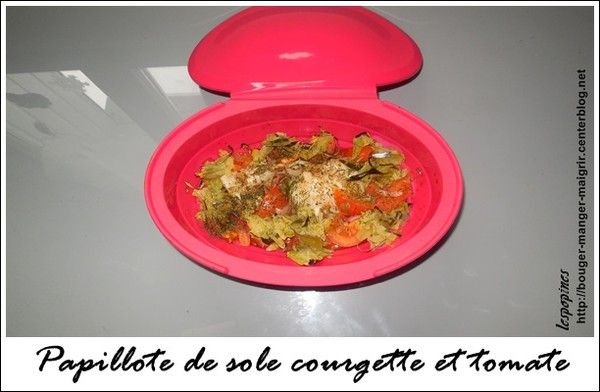 recette de papillote de sole courgette et tomate