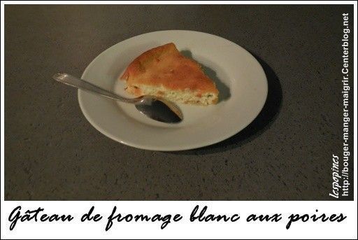 recette de gâteau de fromage blanc aux poires