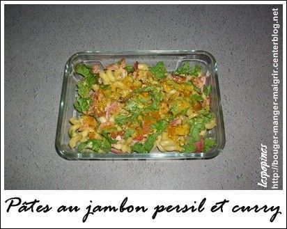 recette de p�tes au jambon persil et curry
